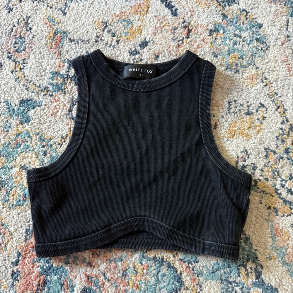 White Fox Boutique Black Tank Top